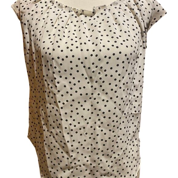 Femme Pretty polka dot Lauren Conrad blouse classic timeless size XS Office Work - Picture 1 of 4